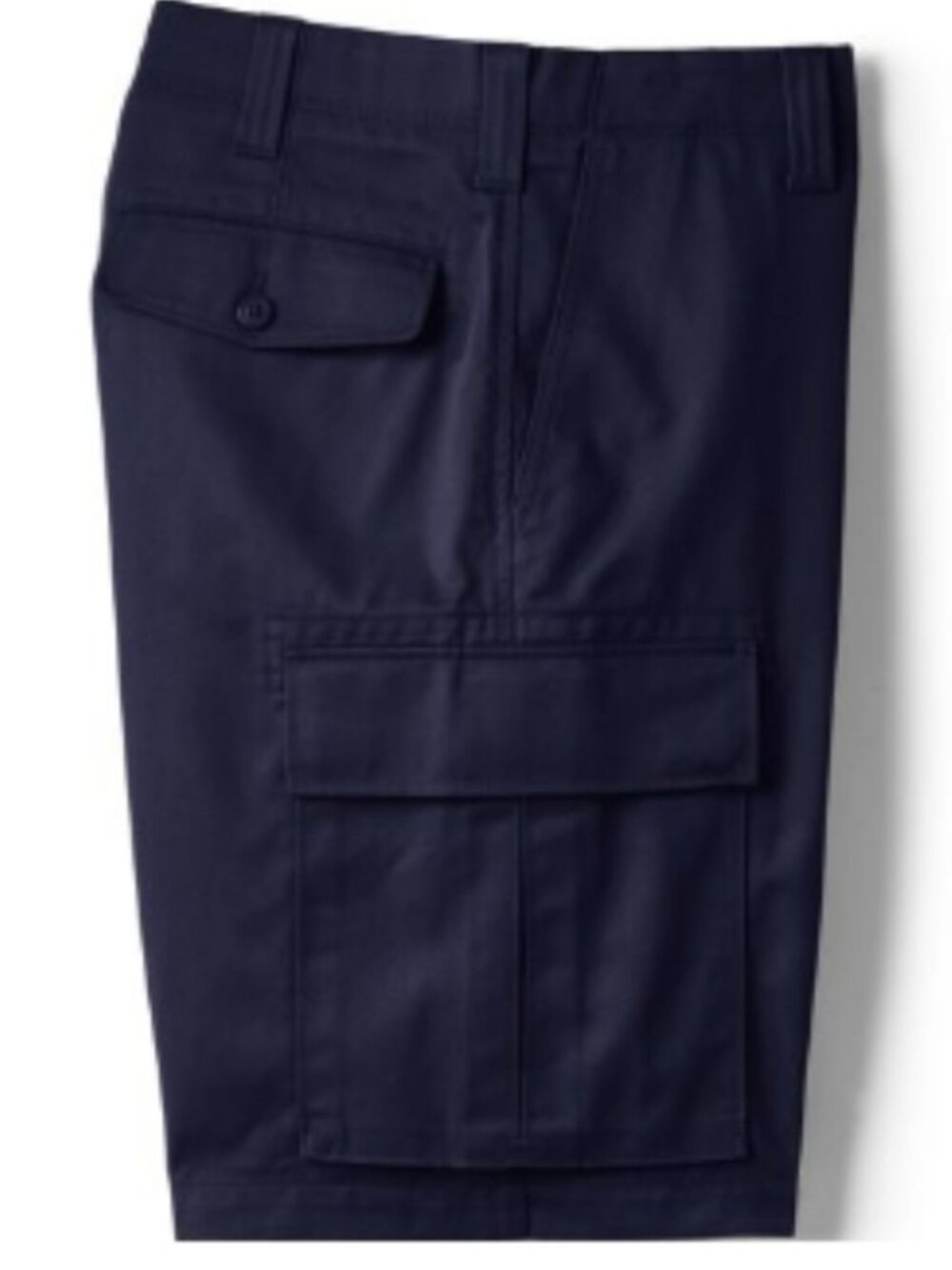 NWT Lands' End Navy Blue Cargo Shorts Size 34